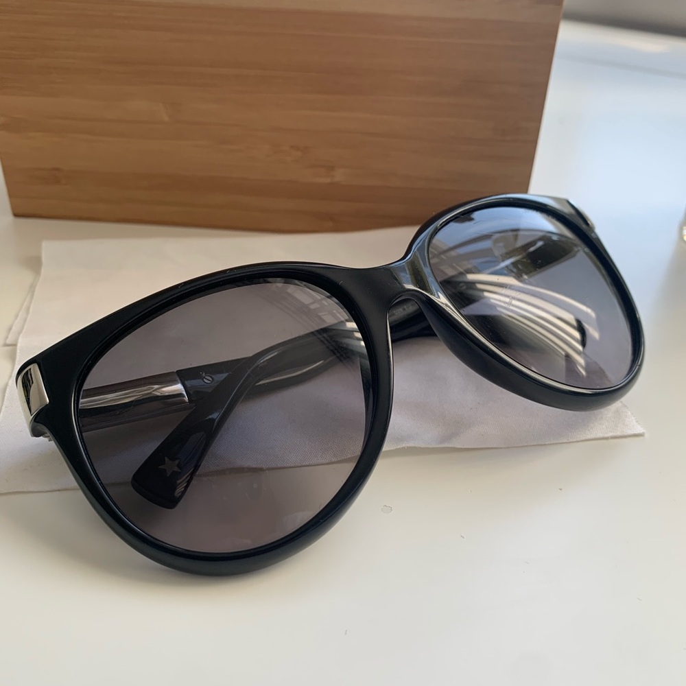 Jimmy Choo Black Sunglasses with Gradient Lenses